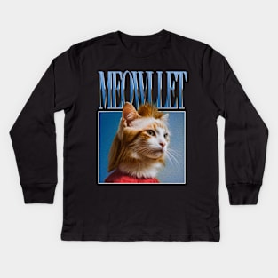 Cat with a Mullet Kids Long Sleeve T-Shirt